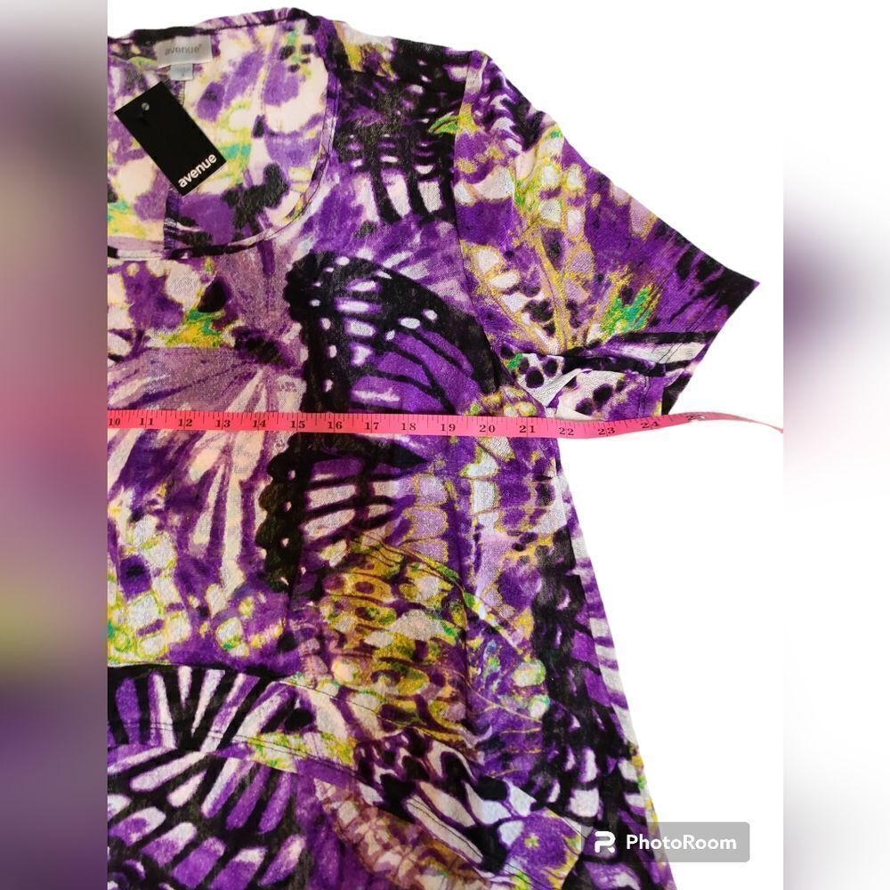 Avenue Blouse, Purple/Green, Swing,Women's Size 16 — image 4 of 8